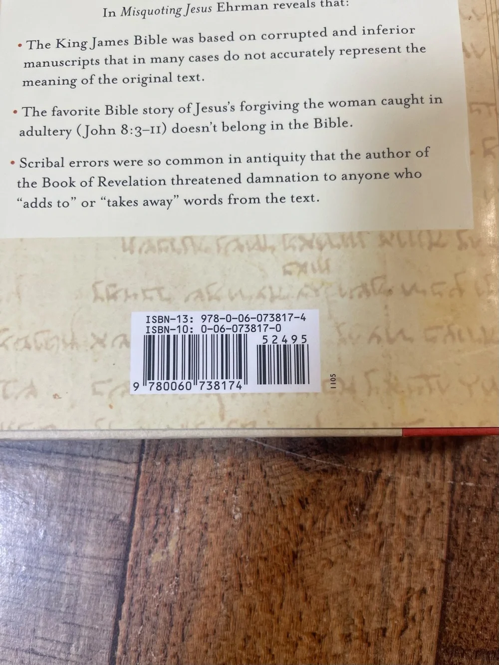Misquoting Jesus by Bart D. Ehrman Hardcover Book Religion History Nonfiction
